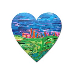 Our Town My Town Heart Magnet by arwwearableart