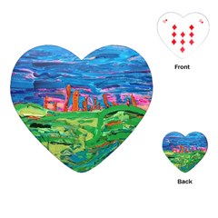 Our Town My Town Playing Cards (heart) by arwwearableart