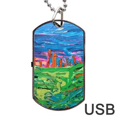 Our Town My Town Dog Tag Usb Flash (two Sides) by arwwearableart