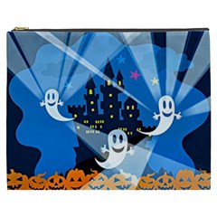 Halloween Ghosts Haunted House Cosmetic Bag (xxxl) by Wegoenart