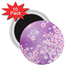 Japanese Sakura Background 2 25  Magnets (10 Pack) 