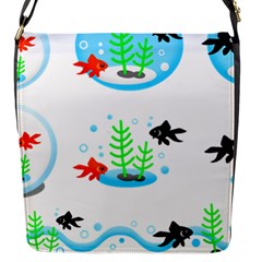 Fishbowl Fish Goldfish Water Flap Closure Messenger Bag (s)
