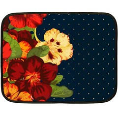 Flowers Vintage Floral Double Sided Fleece Blanket (mini)  by Wegoenart