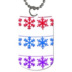 Christmas Snowflake Dog Tag (two Sides) by Wegoenart