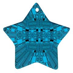 Technology Board Trace Digital Ornament (star) by Wegoenart