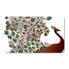 Peacock Graceful Bird Animal Magnet (rectangular) by Wegoenart