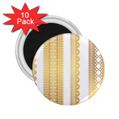 Lace Gold Euclidean Vector 2 25  Magnets (10 Pack)  by Wegoenart