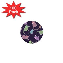 Animals Mouse Cartoon Pet 1  Mini Buttons (100 Pack)  by Wegoenart