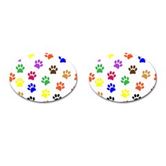 Pawprints Paw Prints Paw Animal Cufflinks (oval) by Wegoenart