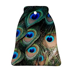 Peacock Feathers Bird Colorful Bell Ornament (two Sides) by Wegoenart