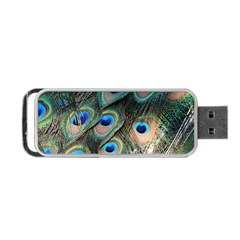 Peacock Feathers Bird Colorful Portable Usb Flash (two Sides)