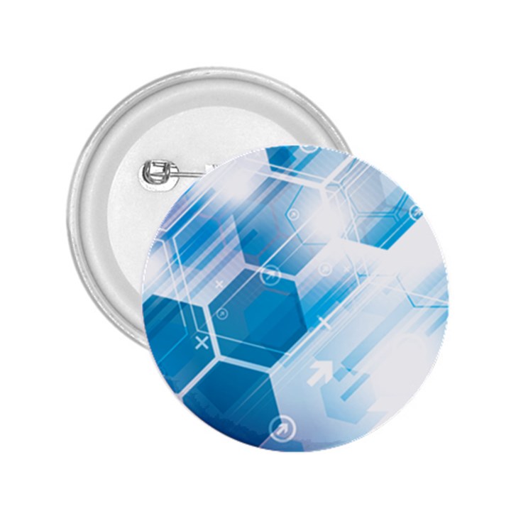 Hexagon Euclidean Vector Gradient Del  Blue Color Science And Technology 2.25  Buttons