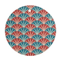 Seamless Patter Peacock Feathers Ornament (round)