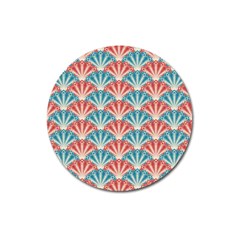 Seamless Patter Peacock Feathers Magnet 3  (round)