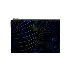 Background Fractal Peacock Pipe Cosmetic Bag (medium) by Wegoenart