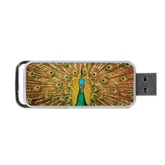 Peacock Feather Bird Peafowl Portable Usb Flash (one Side) by Wegoenart