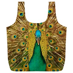 Peacock Feather Bird Peafowl Full Print Recycle Bag (xl)