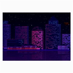 Christmas Skyline Skyscraper Large Glasses Cloth by Wegoenart