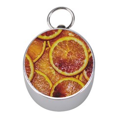 Blood Orange Fruit Citrus Fruits Mini Silver Compasses by Wegoenart