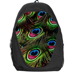 Peacock Feathers Feather Color Backpack Bag by Wegoenart