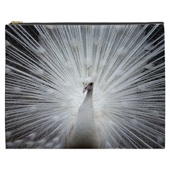 Peacock White Bird Nature Cosmetic Bag (xxxl) by Wegoenart