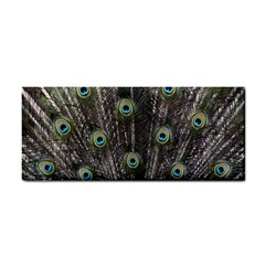 Background Peacock Feathers Hand Towel by Wegoenart