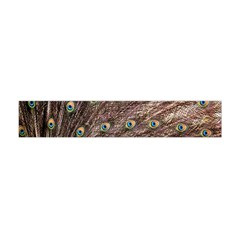 Peacock Feathers Wheel Plumage Flano Scarf (mini) by Wegoenart