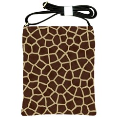 Giraffe Animal Print Skin Fur Shoulder Sling Bag by Wegoenart