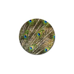 Peacock Feathers Color Plumag Golf Ball Marker by Wegoenart