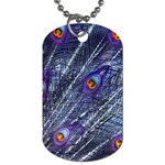 Peacock Feathers Color Plumage Dog Tag (One Side) Front