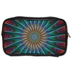 Fractal Peacock Rendering Toiletries Bag (two Sides) by Wegoenart