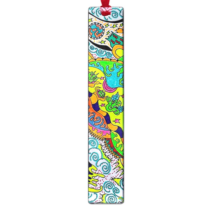 Cosmic Lizards With Alien Spaceship Large Book Marks