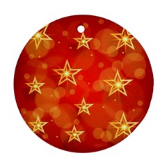 Background Christmas Decoration Round Ornament (two Sides)