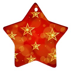 Background Christmas Decoration Star Ornament (two Sides) by Simbadda