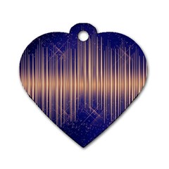 Background Dark Sound Disco Techno Dog Tag Heart (one Side) by Simbadda