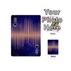 Background Dark Sound Disco Techno Playing Cards 54 (mini) by Simbadda