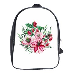 Bloom Christmas Red Flowers School Bag (large) by Simbadda