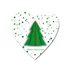 Fir Tree Christmas Christmas Tree Heart Magnet by Simbadda