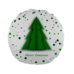 Fir Tree Christmas Christmas Tree Standard 15  Premium Round Cushions by Simbadda