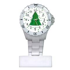 Fir Tree Christmas Christmas Tree Plastic Nurses Watch by Simbadda