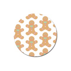 Pattern Christmas Biscuits Pastries Magnet 3  (round) by Simbadda