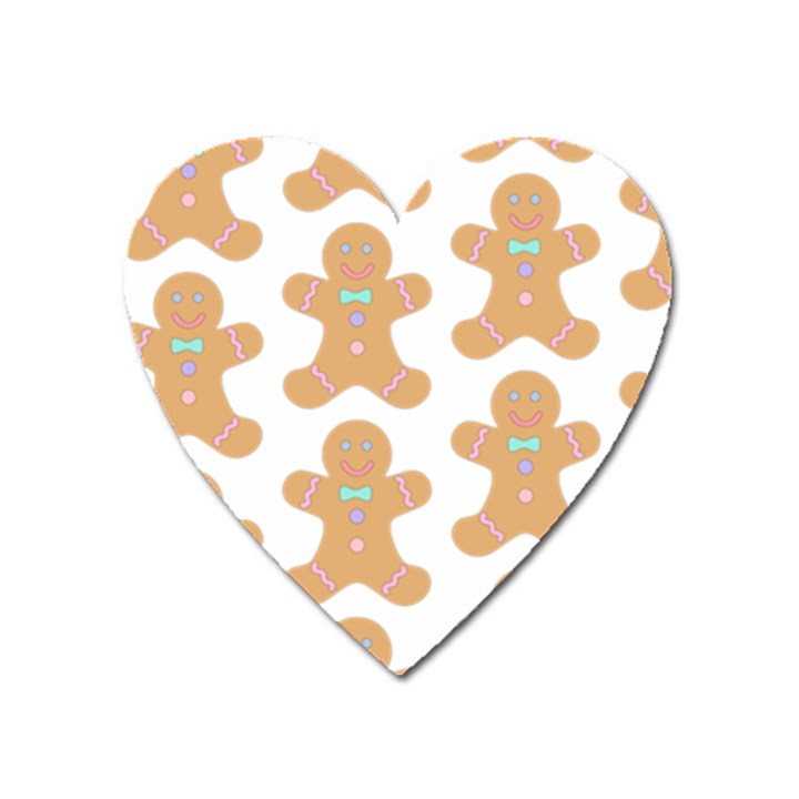 Pattern Christmas Biscuits Pastries Heart Magnet