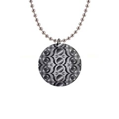 Metal Circle Background Ring 1  Button Necklace by Simbadda