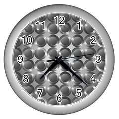 Metal Circle Background Ring Wall Clock (silver)