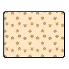Pattern Gingerbread Star Double Sided Fleece Blanket (small)  by Simbadda