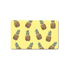 Pineapples Fruit Pattern Texture Magnet (name Card) by Simbadda