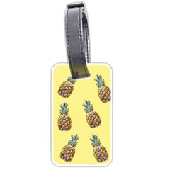 Pineapples Fruit Pattern Texture Luggage Tags (one Side)  by Simbadda