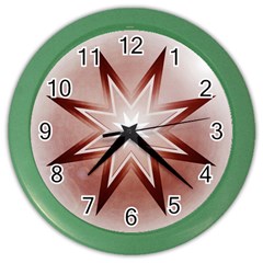 Star Christmas Festival Decoration Color Wall Clock