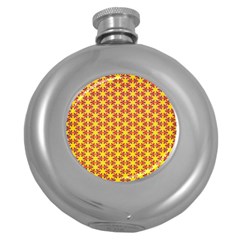 Texture Background Pattern Round Hip Flask (5 Oz)