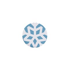 Snowflake Snow Flake White Winter 1  Mini Buttons by Simbadda